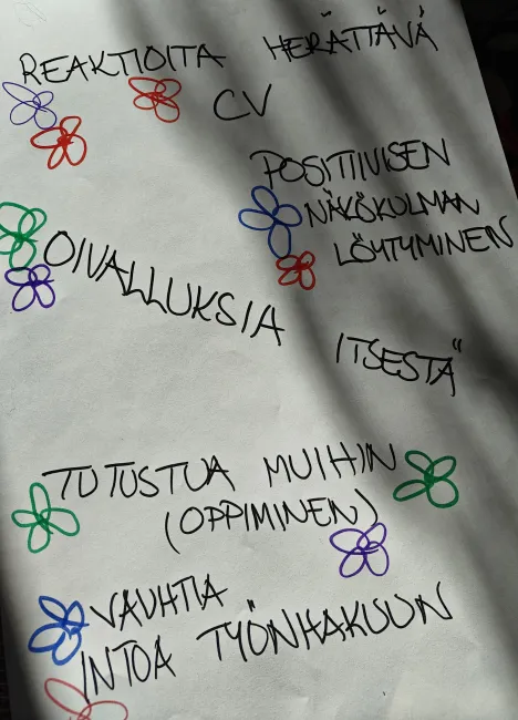 Taite-valmennuksen materiaalia